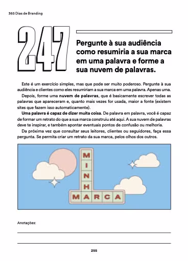 Página do livro 365 Dias de Branding