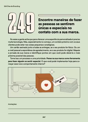 Página do livro 365 Dias de Branding