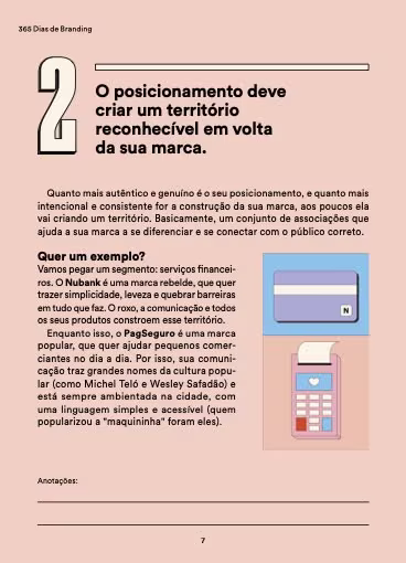 Página do livro 365 Dias de Branding