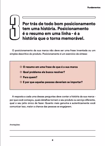 Página do livro 365 Dias de Branding