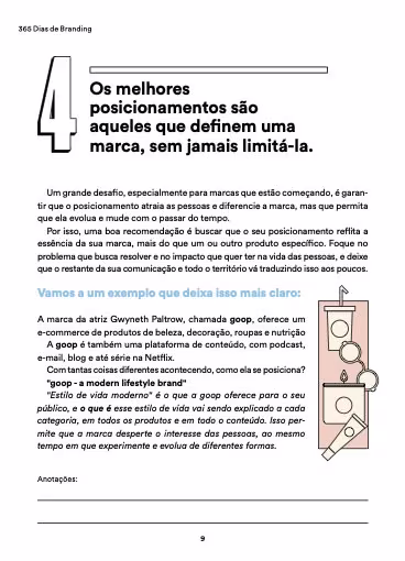 Página do livro 365 Dias de Branding