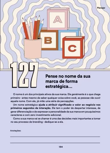 Página do livro 365 Dias de Branding